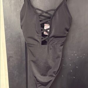 Black Strappy Swimsuit
